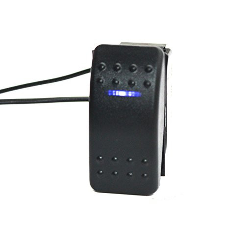 X-Haibei MARINE ON-OFF BOAT Rocker Switch 12V SPST Waterproof 3 PIN Blue LED Light