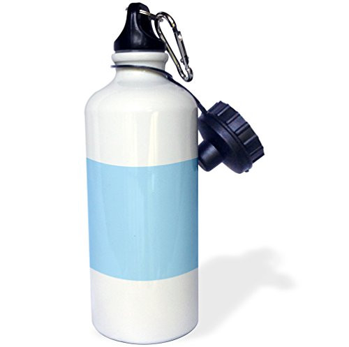 3dRose "Robins Egg Blue" Sports Water Bottle, 21 oz, White