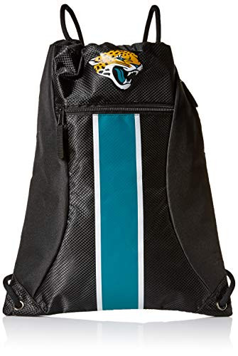 Jacksonville Jaguars Big Stripe Zipper Drawstring Backpack