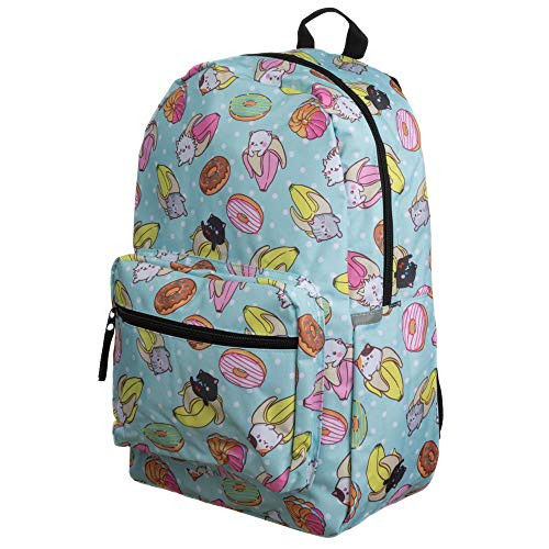 Bananya Anime Cartoon Blue Polka Dot Backpack