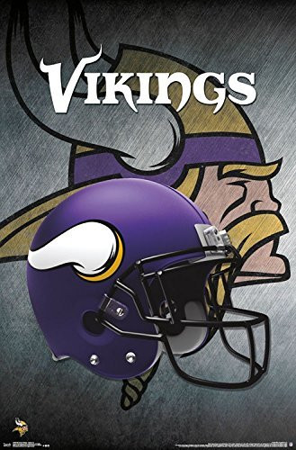 Trends International Minnesota Vikings Helmet Wall Poster 22.375" x 34"