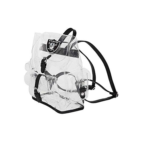 NFL Las Vegas Raiders "Lucia" Clear Backpack, 12" x 4.5" x 9.75"