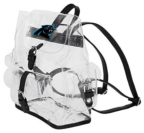 NFL Carolina Panthers "Lucia" Clear Backpack, 12" x 4.5" x 9.75"