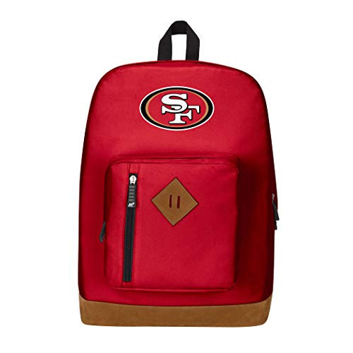 Officially Licensed NFL San Francisco 49ers "Playbook" Backpack, Red, 18" x 5" x 13"