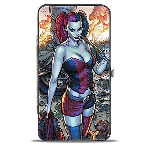 Buckle-Down Hinge Wallet - Harley Quinn Hot in the City Pose + Battle Scene Blocks