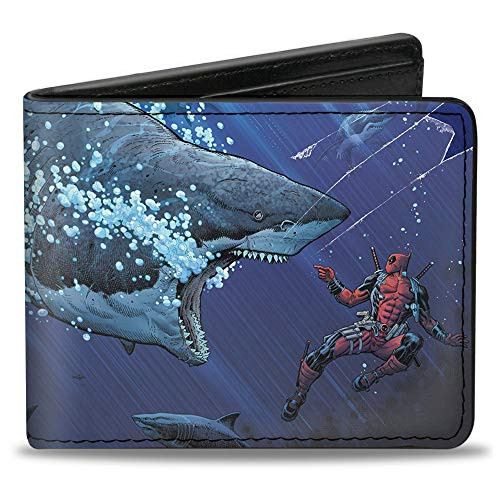 Buckle-Down Men's Bifold Wallet Deadpool, 4.0" x 3.5"