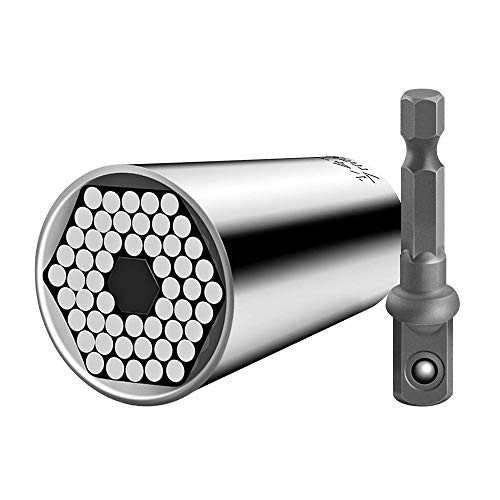 Universal Socket - JCHIEN Professional Multi-Function Ratchet Wrench Power Drill Adapter 7mm-19mm Universal Sockets Repair Tools Gifts for Men Him Husband Dad Father DIY Handyman Women Universal Socket - JCHIEN Professional Multi-Function Ratchet Wrench Power Drill Adapter 7mm-19mm Universal Sockets Repair Tools Gifts for Men Him Husband Dad Father DIY Handyman Women