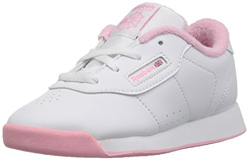 Reebok Unisex-Kid's Princess Sneaker, White/Light Pink, 2 M US Little Kid