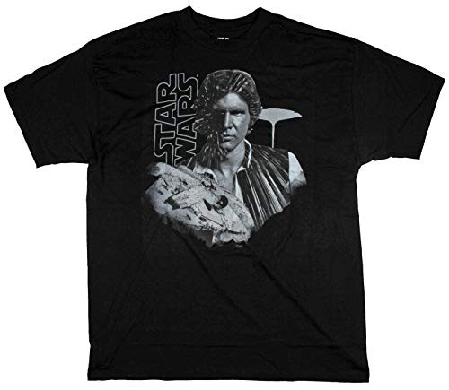 Star Wars Han Solo Shirt Men's Millennium Falcon Hyperdrive Graphic T-Shirt (2XLT) Black Star Wars Han Solo Shirt Men's Millennium Falcon Hyperdrive Graphic T-Shirt (2XLT) Black