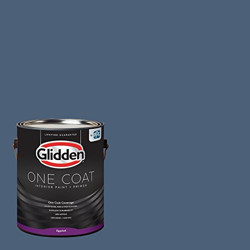 Glidden Interior Paint + Primer: Blue/Blue Fjord, One Coat, Eggshell, 1-Gallon
