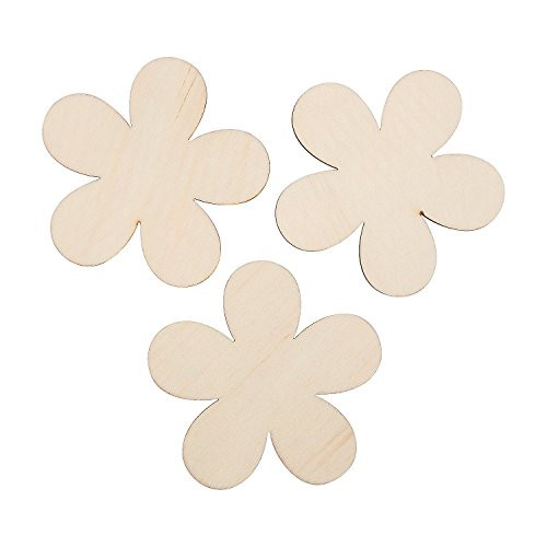 Do It Yourself Unfinished Flower Wood Shapes - Crafts for Kids and Fun Home Activities