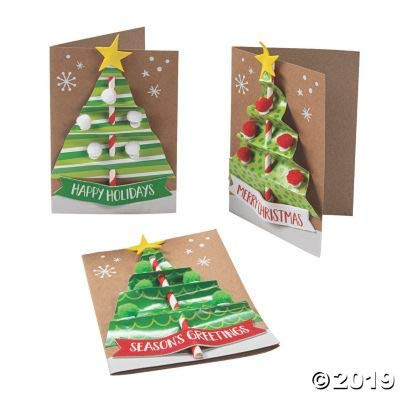 Christmas Tree Card Craft Kit -12 - Crafts for Kids and Fun Home Activities