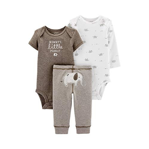Carter's 3-Piece Peanut Little Character Set (18 Months), Brown/White/Grey