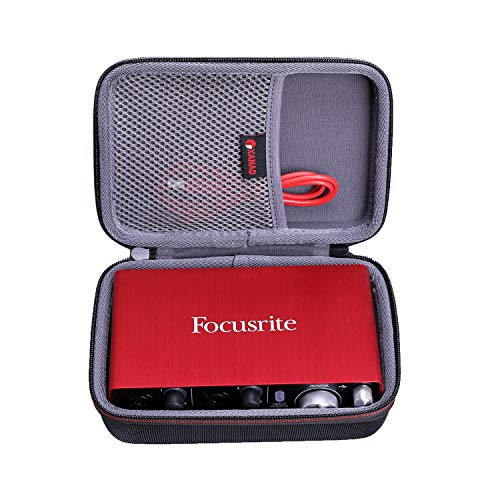 XANAD Hard Case for Focusrite Scarlett 2i2 (2nd Gen) or Focusrite Scarlett Solo (2nd Gen) USB Audio Interface - Travel Carrying Storage Protective Bag