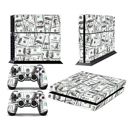 PS4 Designer Skin for Sony PlayStation 4 Console System plus Two(2) Decals for: PS4 Dualshock Controller - Big Ballin