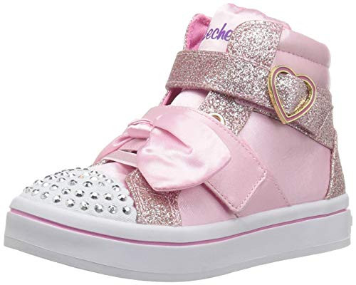 Skechers Kids Girls' TWI-Lites Sneaker, Pink, 5 Medium US Toddler