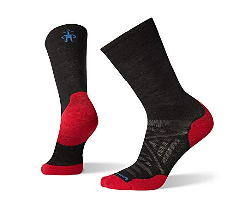 Smartwool PhD Outdoor Light Crew Socks - Mens Run Elite Wool Performance Sock BLACK L Unisex
