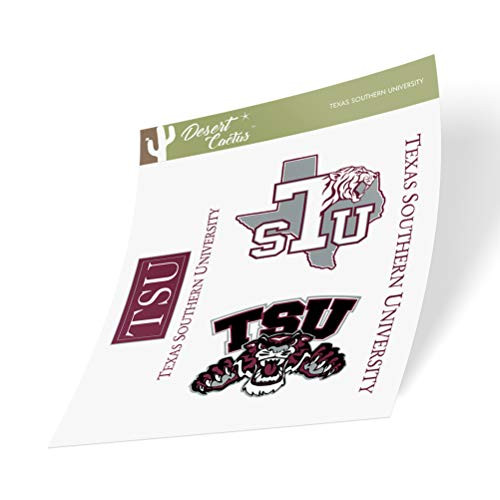 Texas Southern University TSU Tigers NCAA Sticker Vinyl Decal Laptop Water Bottle Car Scrapbook (Type 2 Sheet)