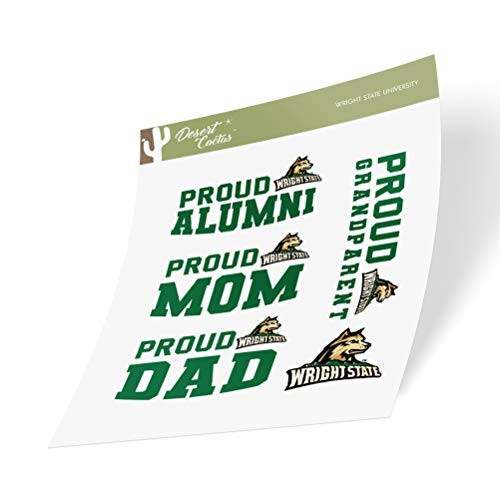 Wright State University WSU Raiders NCAA Sticker Vinyl Decal Laptop Water Bottle Car Scrapbook (Family Full Sheet)