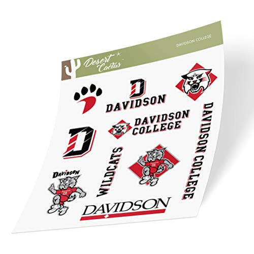 Davidson College Wildcats NCAA Sticker Vinyl Decal Laptop Water Bottle Car Scrapbook (Type 2 Sheet)