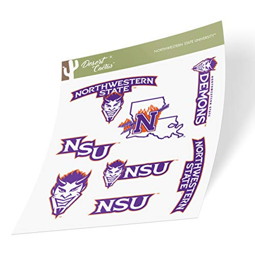 Northwestern State University NSU Demons NCAA Sticker Vinyl Decal Laptop Water Bottle Car Scrapbook (Type 2 Sheet)