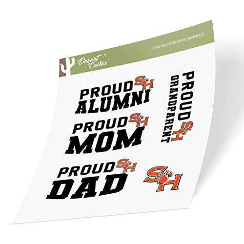 Sam Houston State University SHSU Bearkats NCAA Sticker Vinyl Decal Laptop Water Bottle Car Scrapbook (Family Full Sheet)