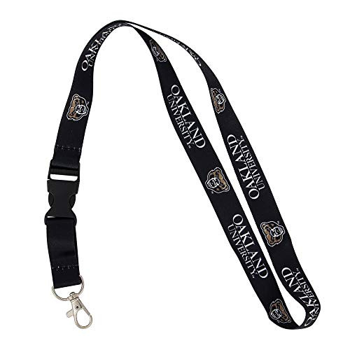 Oakland University Golden Grizzlies NCAA Car Keys ID Badge Holder Lanyard Keychain Detachable Breakaway Snap Buckle
