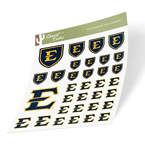 East Tennessee State University ETSU Buccaneers NCAA Sticker Vinyl Decal Laptop Water Bottle Car Scrapbook (Type 1-1 Sheet)