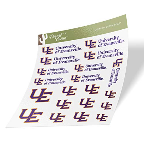 University of Evansville Purple Aces NCAA Sticker Vinyl Decal Laptop Water Bottle Car Scrapbook (Type 1-1 Sheet)