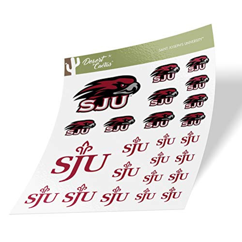 Saint Joseph's University SJU Hawks NCAA Sticker Vinyl Decal Laptop Water Bottle Car Scrapbook (Type 1-1 Sheet)