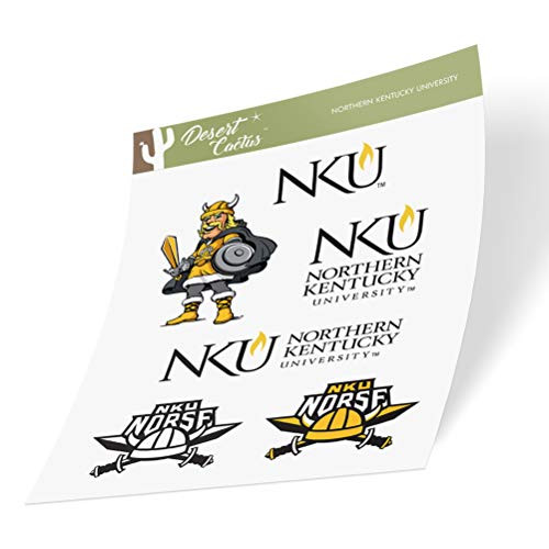 Northern Kentucky University NKU Norse NCAA Sticker Vinyl Decal Laptop Water Bottle Car Scrapbook (Type 2 Sheet)
