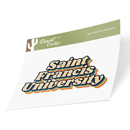 Saint Francis University SFU Red Flash NCAA Vinyl Decal Laptop Water Bottle Car Scrapbook (70's Name Sticker)