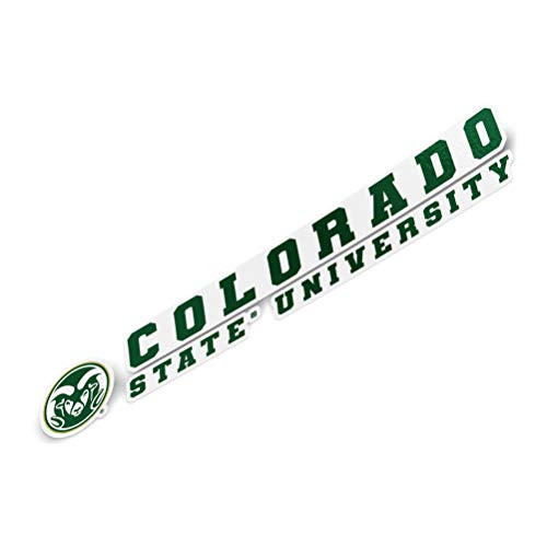 Colorado State University CSU Rams NCAA Name Logo Vinyl Decal Laptop Water Bottle Car Scrapbook (8 Inch Sticker)