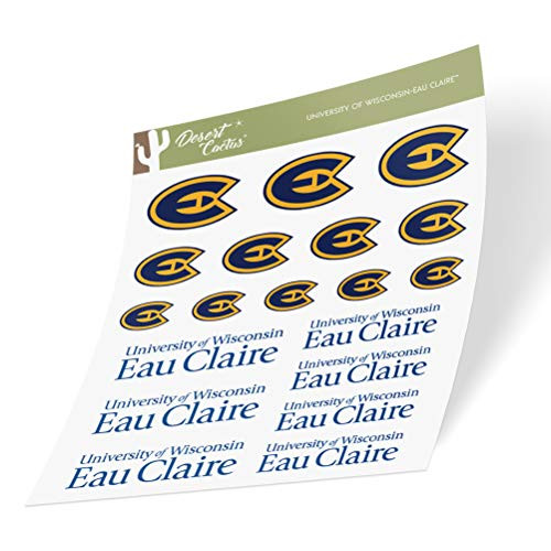University of Wisconsin Eau Claire UWEC Blugolds NCAA Sticker Vinyl Decal Laptop Water Bottle Car Scrapbook (Type 1-1 Sheet)
