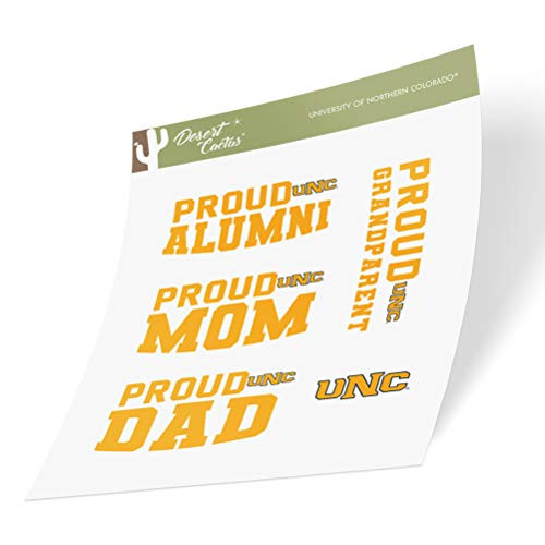 University of Northern Colorado UNC Bears NCAA Sticker Vinyl Decal Laptop Water Bottle Car Scrapbook (Family Full Sheet)