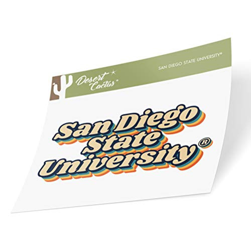 San Diego State University SDSU Aztecs NCAA Vinyl Decal Laptop Water Bottle Car Scrapbook (70's Name Sticker)