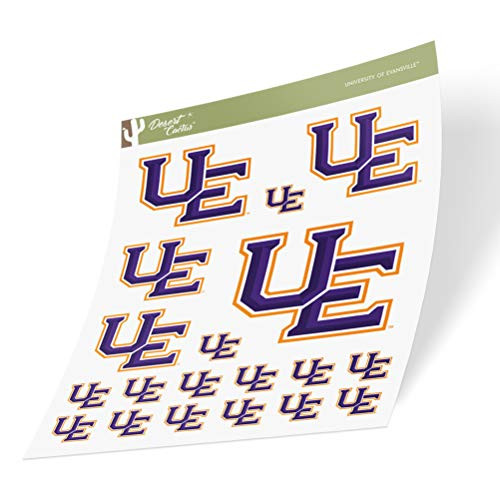 University of Evansville Purple Aces NCAA Sticker Vinyl Decal Laptop Water Bottle Car Scrapbook (Sheet Type 3-1)