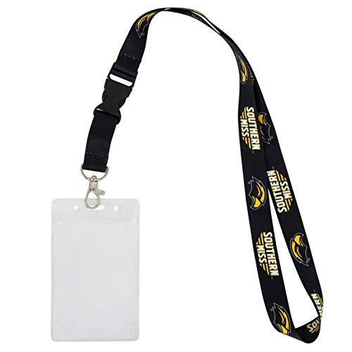 University of Southern Mississippi USM Golden Eagles NCAA Car Keys College ID Badge Holder Lanyard Keychain (w/Pouch)
