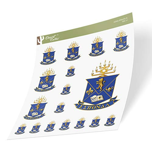 Alpha Epsilon Pi Multiple Size Sticker Decal Laptop Water Bottle Car (Crest Sheet - Type 3)