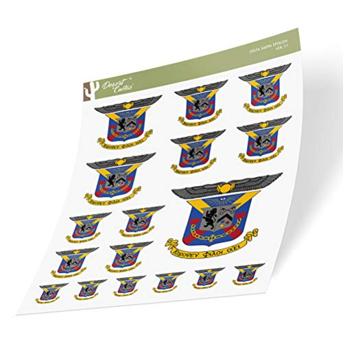 Delta Kappa Epsilon Multiple Size Sticker Decal Laptop Water Bottle Car (Crest Sheet - Type 3)
