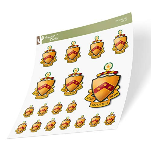 Phi Kappa Tau Multiple Size Sticker Decal Laptop Water Bottle Car (Crest Sheet - Type 3)