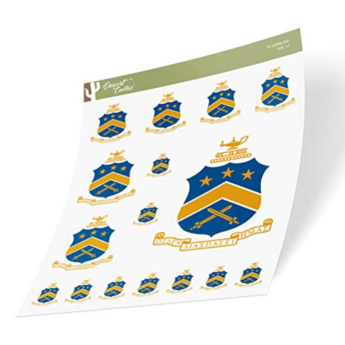 Pi Kappa Phi Multiple Size Sticker Decal Laptop Water Bottle Car (Crest Sheet - Type 3)