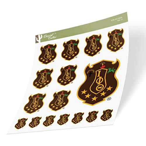 Iota Phi Theta Multiple Size Sticker Decal Laptop Water Bottle Car (Crest Sheet - Type 3)