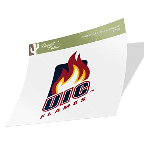 University of Illinois at Chicago UIC Flames NCAA Vinyl Decal Laptop Water Bottle Car Scrapbook (Sticker - 005)