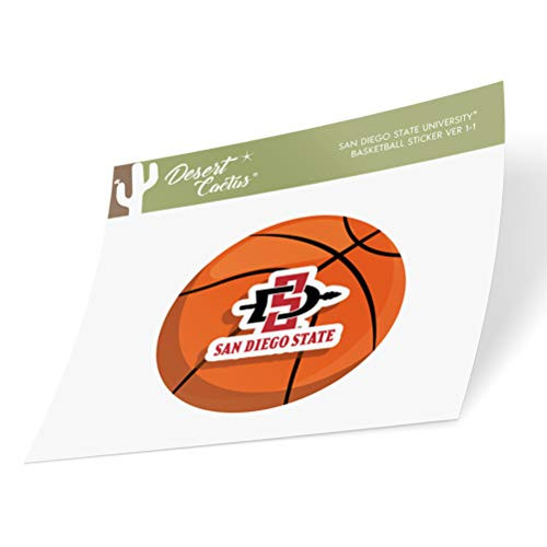 San Diego State University SDSU Aztecs NCAA Vinyl Decal Laptop Water Bottle Car Scrapbook (Basketball Logo Sticker)