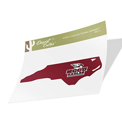 North Carolina Central University NCCU Eagles NCAA Vinyl Decal Laptop Water Bottle Car Scrapbook (State Boarder Sticker)