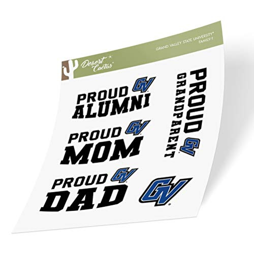 Grand Valley State University GVSU Lakers NCAA Sticker Vinyl Decal Laptop Water Bottle Car Scrapbook (Family Full Sheet)