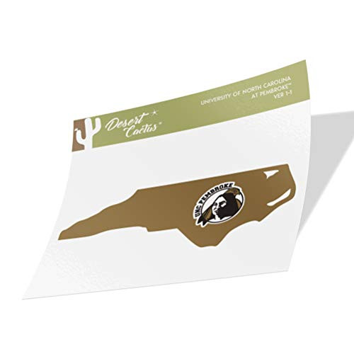 University of North Carolina at Pembroke UNCP Braves NCAA Vinyl Decal Laptop Water Bottle Car Scrapbook (State Boarder Sticker)