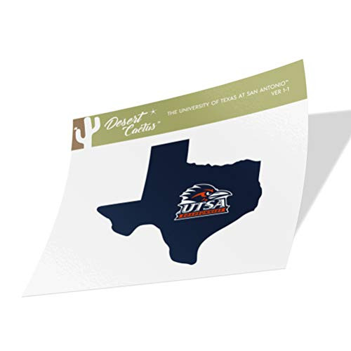The University of Texas at San Antonio UTSA Roadrunners NCAA Vinyl Decal Laptop Water Bottle Car Scrapbook (State Boarder Sticker)