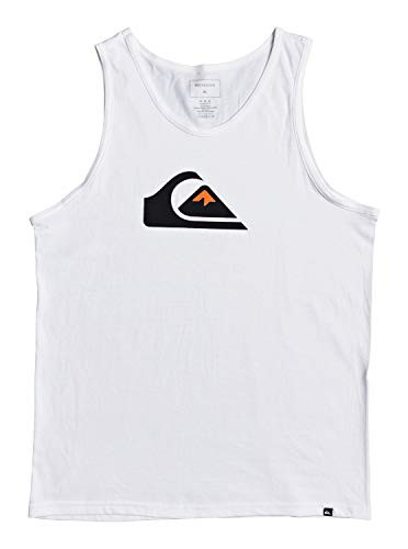 Quiksilver Men's COMP Logo Screen TEE, White, XL